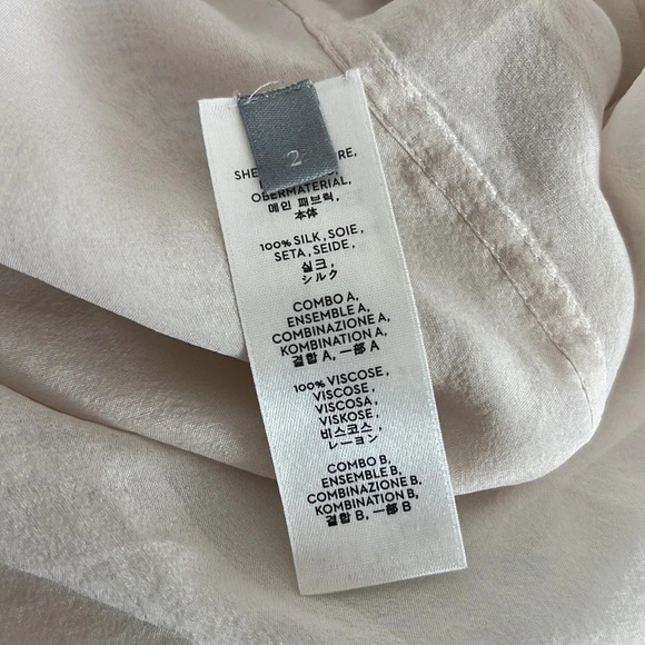 Reed Krakoff Sleeveless Hidden Button Up Closure Silk Blend Size 2 - Picture 7 of 9